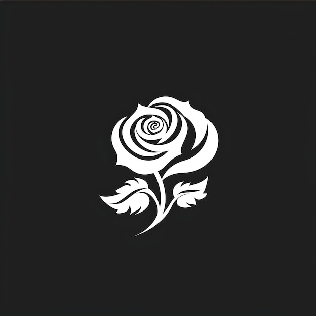 a white rose with a spiral on it