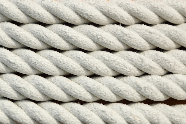 Photo white rough rope texture