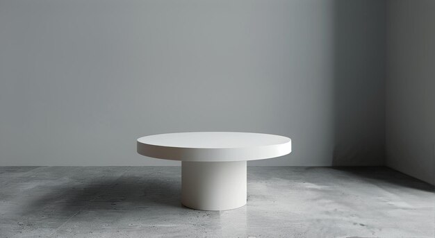 White Round Object on Table