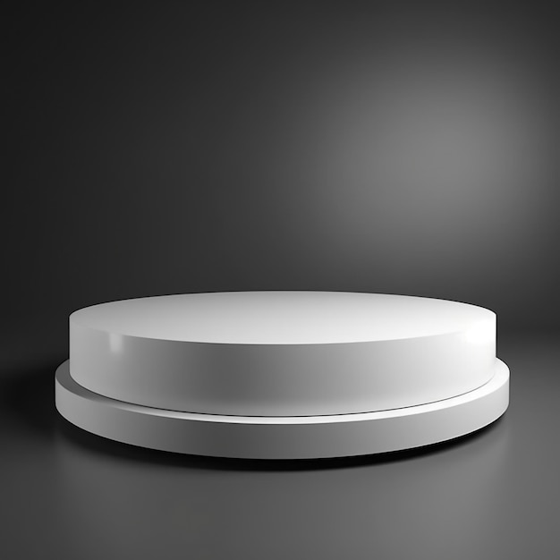 White round podium for product advertising Generative AI