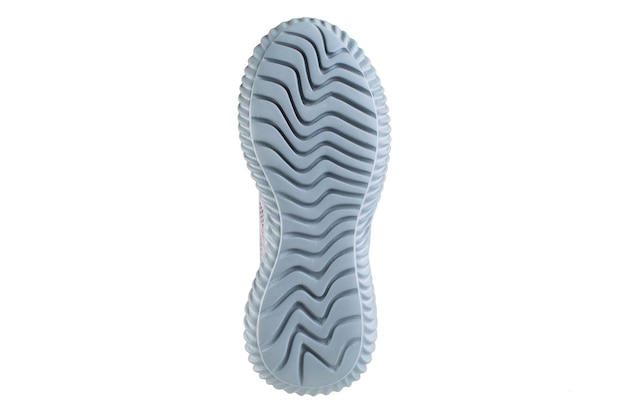 White rubber sole with sneakers on a white background
