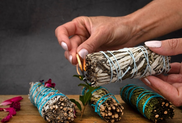 White sage incense group