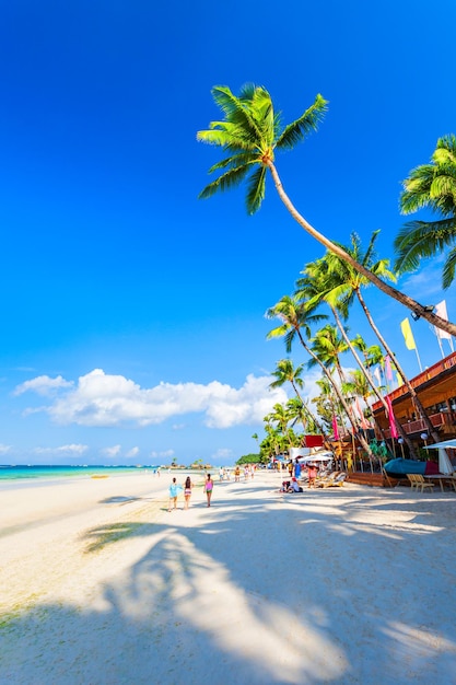 White sand beach boracay island philippines