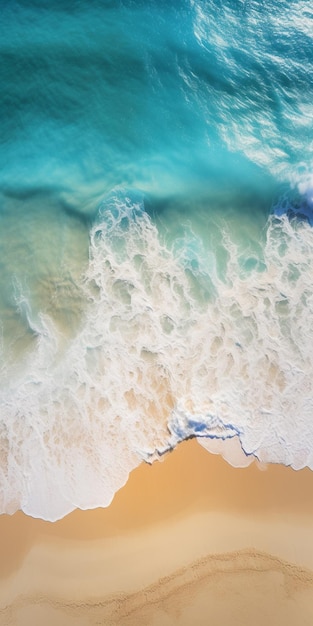 하얀 모래 해변 휴대폰 벽지 드론 촬영