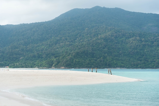 white sand beach at the sea island