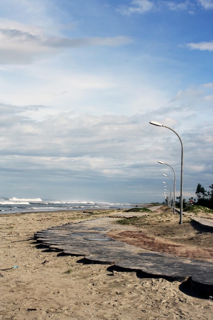 white sand on the beach