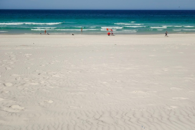 white sand and blue water in Forte beach in Cabo Frio, Rio de Janeiro, Brazil