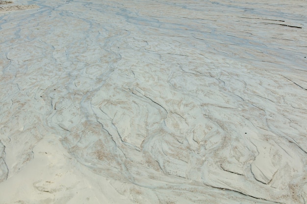 White sand on the cast after rain background