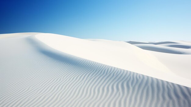 Foto dune di sabbia bianca sul bordo di un grande oceano nello stile di smeraldo scuro e azzurro chiaro