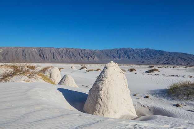 Foto dune di sabbia bianca in messico