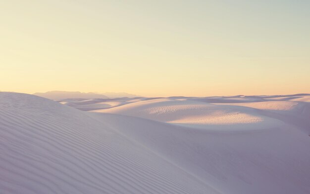 White sand dunes