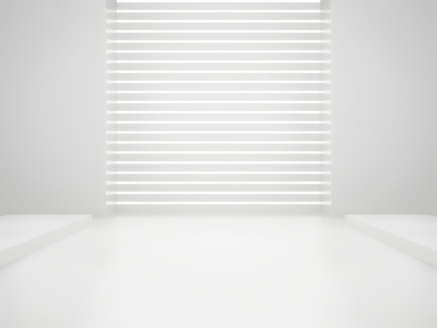 흰색 SciFi 제품 디스플레이 배경 흰색 네온 불빛이 있는 과학 무대