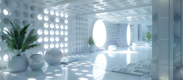 White scifi tile utilized