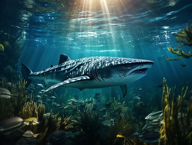 white shark illustration
