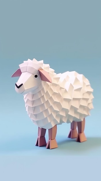 white sheep 3d render of white sheep Eid al adha mubarak islamic festival