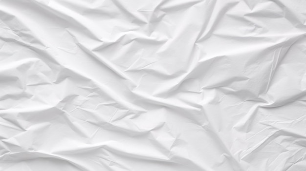 White sheet of a bed sheet with a crumpled fabric