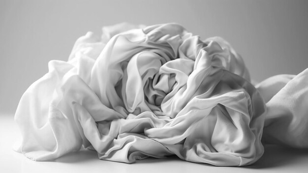 A white sheet of fabric is covered with a fabric that says'white'on it.