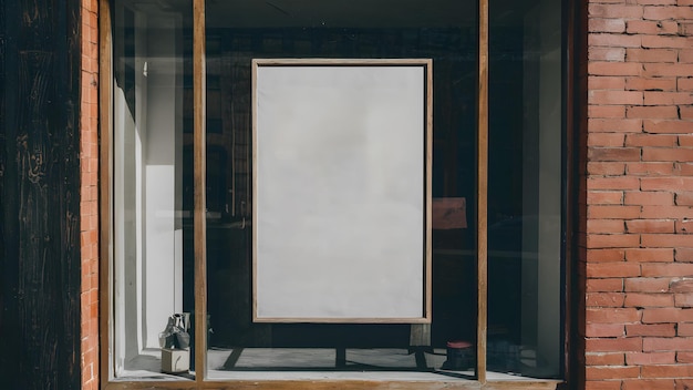 a white sheet of paper is in a glass case