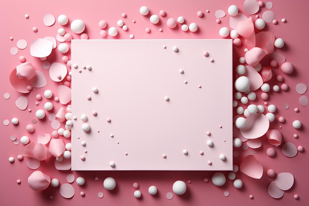 Белый лист бумаги на розовом фоне