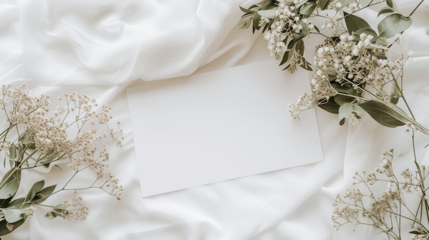 White sheet with romantic flowers