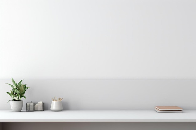 a white shelf with a silverware and a cup on it