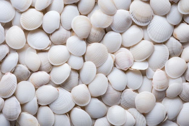 White shellfish background Generate Ai