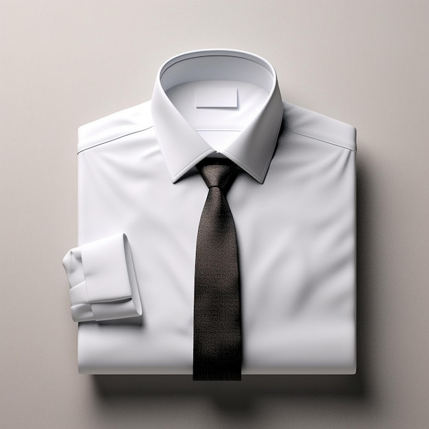 a white shirt with a tie on it that says " square ".