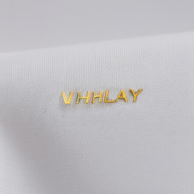 A white shirt with the word vh on it