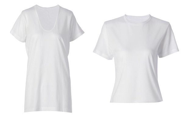 white shirts isolated on white background