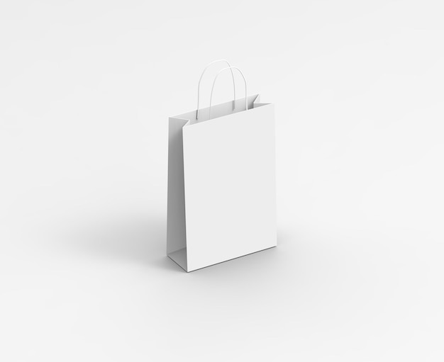 white shopping bag mockup template minimal for sales christmas shopping design branding mock up