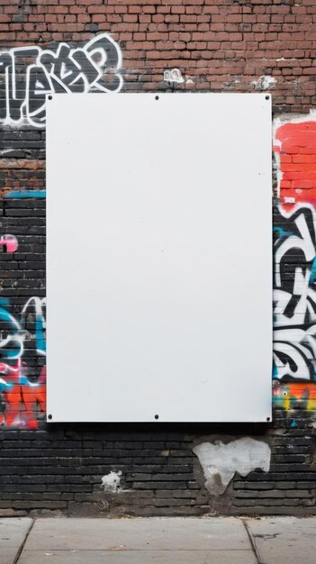 White Sign on Brick Wall