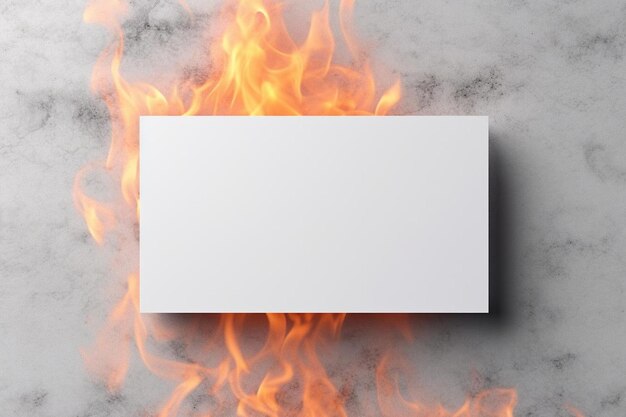 Photo a white sign is on fire with a white background