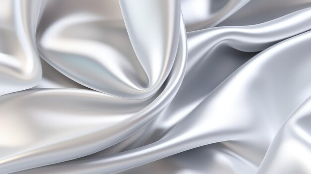 A white silk fabric with a soft light effect.