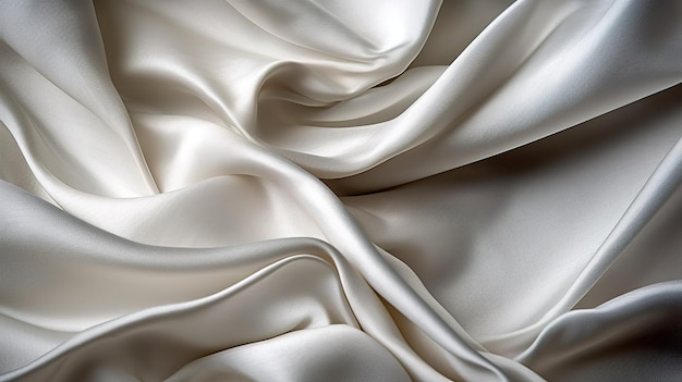 Белая шелковая ткань, сквозь которую сияет мягкий свет.