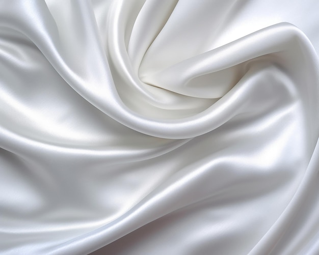 A white silk fabric with a soft, silky texture.