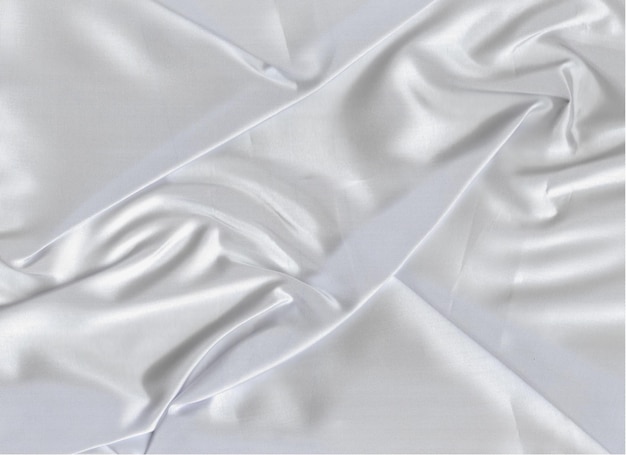 Photo white silk fabric with a white satin texture.