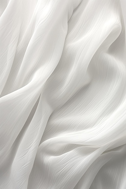 White Silk Linen Fabric with Wrinkles Minimalist Background Simple Elegant Texture Photo
