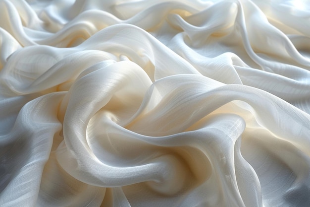 White Silk Organza Texture Background