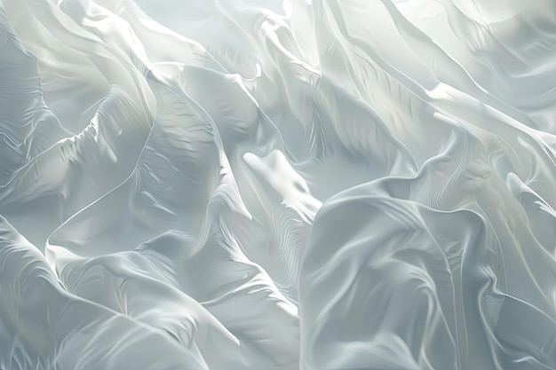 White silver silk fabric with soft blur pattern