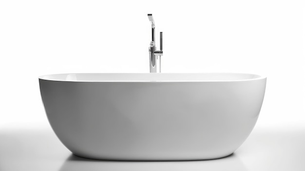 A white sink with a faucet and a silver faucet.