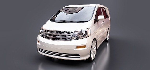 White small minivan for transportation of people