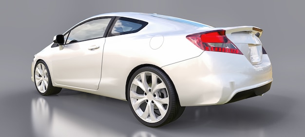 Photo white small sports car coupe