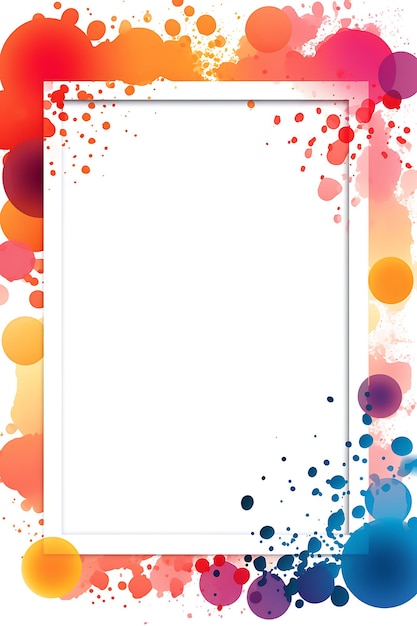 Photo a white smartphone with a colorful background with a colorful pattern