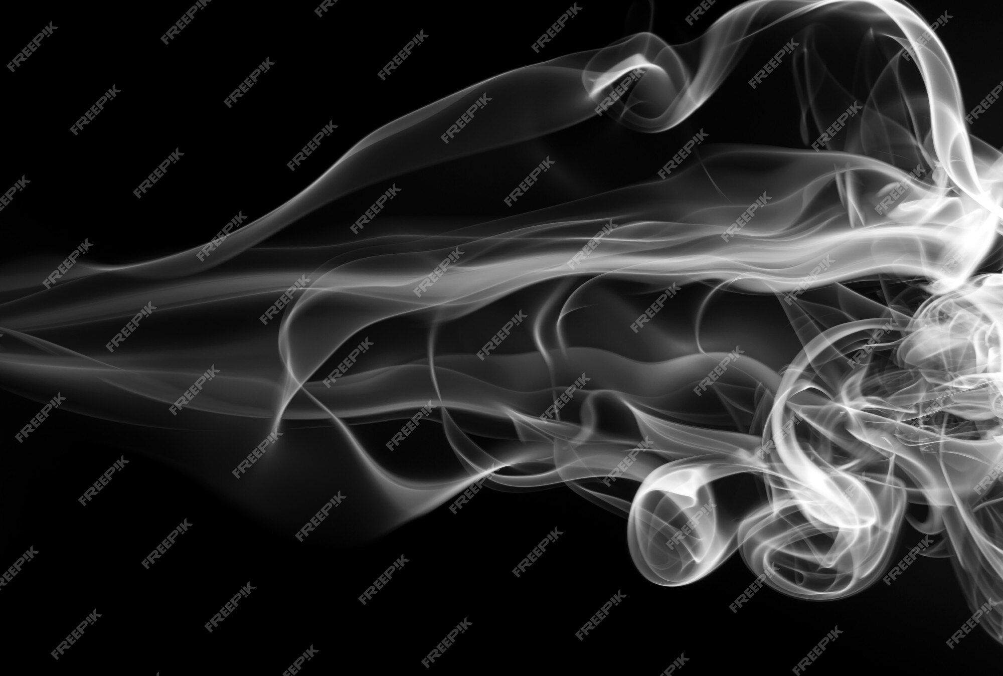 Dynamic Abstract Fog White Smoke Emanating From A Black Background