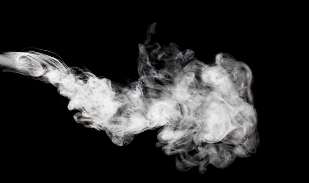 white smoke on black background