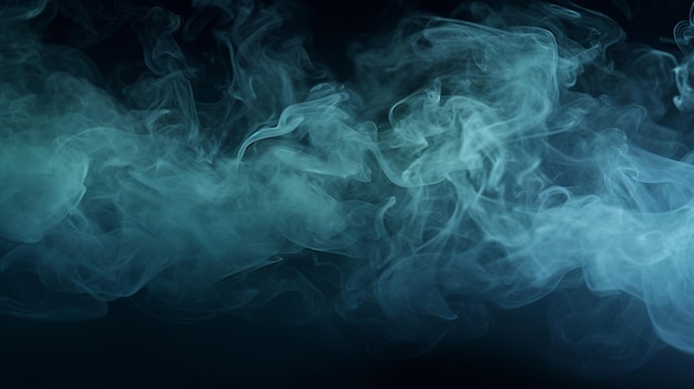 Photo white smoke on a black background