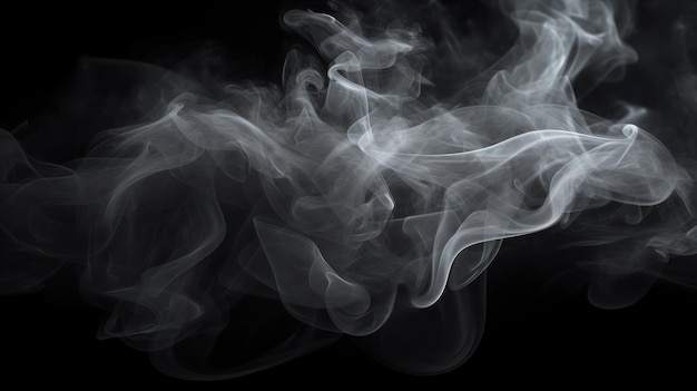 White smoke on dark background