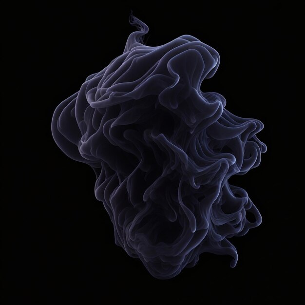 White Smoke Flies on Black Background White smoke on a dark room