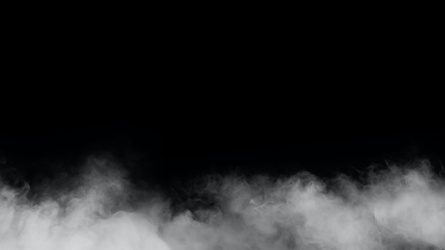 Белый дым или туман на черном фоне.