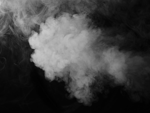 White smoke texture on black